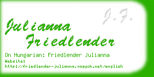 julianna friedlender business card